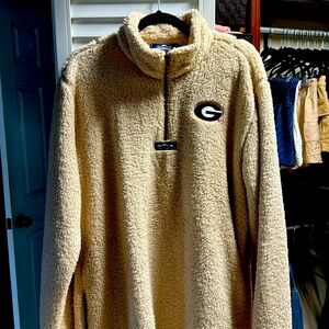 Lauren James NCAA Georgia Bulldogs Sherpa Pullover XL Sand